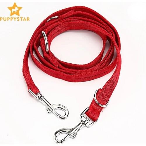 Puppy Leashes Dog-Collar Cat Leads Pet Products Dog Leash Rope Dual Pet Double Leash For Small Medium Large Dogs Durable JW0041