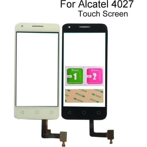 Touch Screen Digitizer Panel For Alcatel One Touch Pixi 3 4027 4027X 4027D OT4027 Touch Screen TouchScreen Sensor 3M Glue Tools