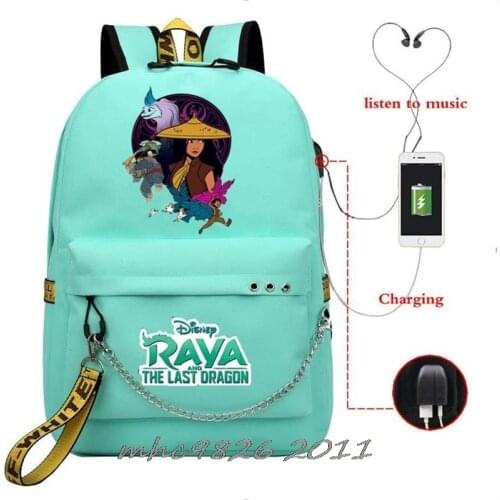 Raya and The Last Dragon School Bags Backpacks Kids Bags Big Capacity Travel Bag Teenagers SchoolBag Girls Boys Rucksacks