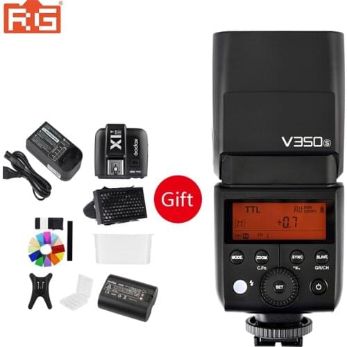 Godox V350S TTL HSS 1/8000s Speedlite Flash with Built-in Li-ion Battery and Transmitter for Canon Nikon Sony Lumix Olympus Fuji