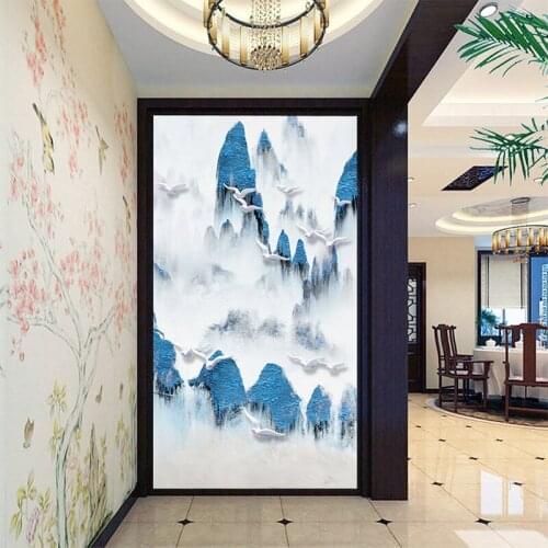 YongHe Home Decorative Canvas Printings Chinese wonderland Ink Spray Painting Art Work Wall Pictures For Decorate Living Room