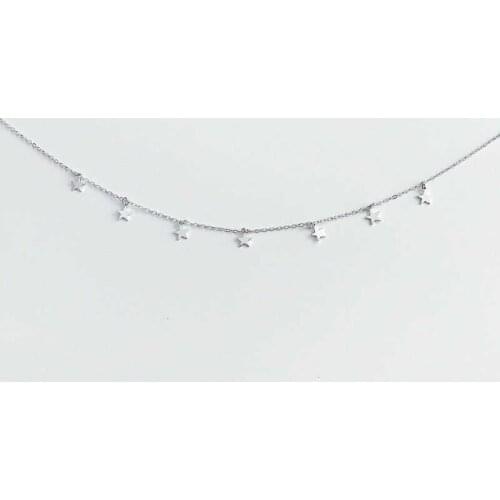 Jewelry Choker Plated Women Necklace Chain Gold Color Star Silver Color Pendants Girl Summer