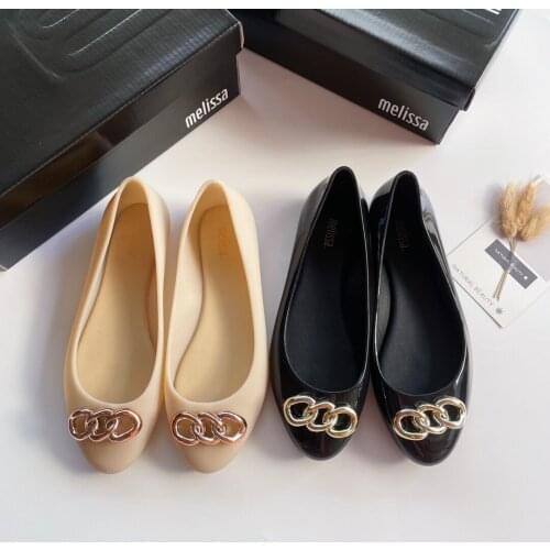 Melissa Harmonic Studs Women Jelly Shoes Fashion Summer New Women Flat Slippers Jelly Sandals Melissa Female Beach Shoes SM059