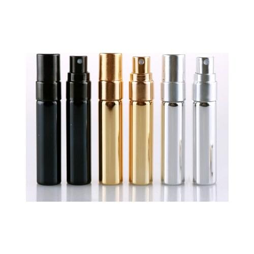 20pcs/lot 5ML Portable Refillable Glass Perfume Bottle With Aluminum Sprayer Empty Cosmetic Parfume Vial For Traveler