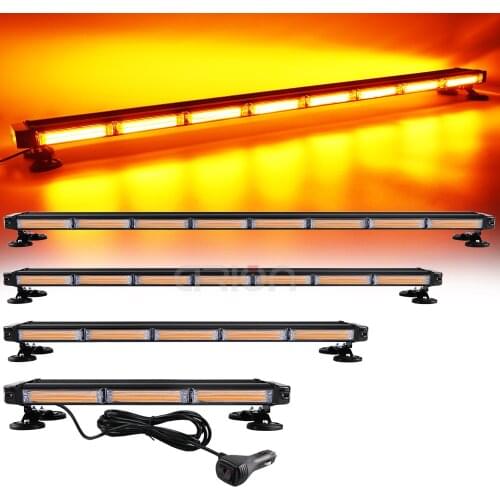 20" to 49" 124cm 4 Side Car Truck Magnetic COB LED Advisor Beacon Strobe Flashing Security Warning Light Bar Emergency Lamp