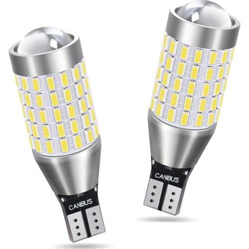 AGLINT 2PCS LED W10W T15 T16 3014-87 LEDs CANBUS OBC Error Free LED Bulbs Reverse Light Backup Lamp White 12-24V For auto parts