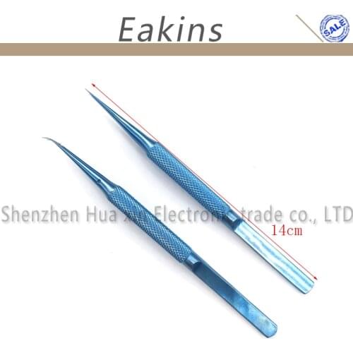Anti-magnetic Titanium Microsurgical Straight Curved Tweezers Anti-corrosion With Fine Tip Nipper Maintenance Repair Tool
