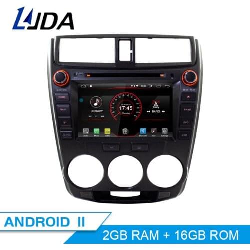LJDA 1 Din Android 10.0 Car Radio For Honda CITY 2011-2016 WIFI Car Multimedia Player Stereo GPS Navigation DVD IPS Auto Audio