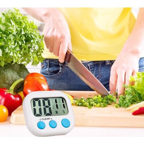 Digital Kitchen Timer Big Digits Loud Alarm Magnetic Backing Stand with Large LCD Display for Cooking Baking Sports Games