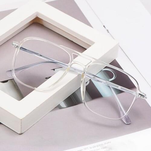 Double Beam Full Frame Retro Glasses Frame For Men And Women With Core Insert Plate Temple Glasses Frame Optical Glasses 6536