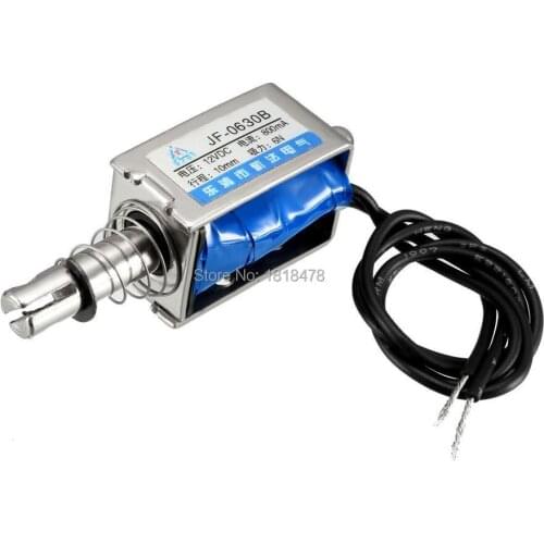 JF-0630B DC 6V 12V 24V10mm Stroke 6N Pull Push Type Open Frame Solenoid Electromagnet