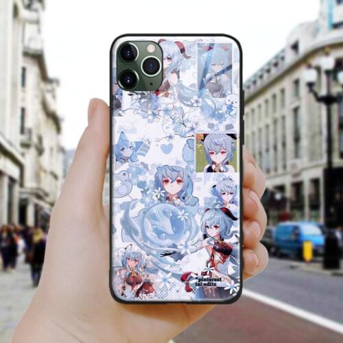 Genshin impact ganyu aesthetic Soft Silicone Glass Phone Case Cover Shell For iPhone SE 6 6s 7 8 Plus X XR XS 11 12 Mini Pro Max