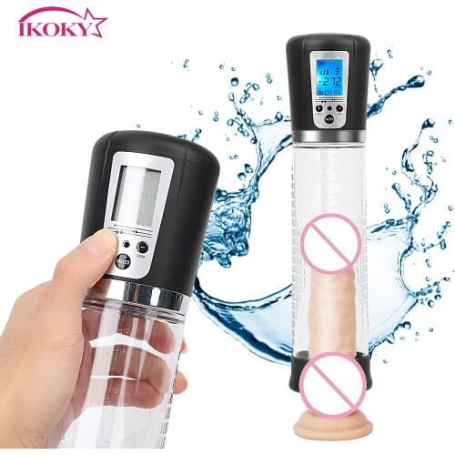 IKOKY Penis Enlarger Male Masturbation Sex Toys for Men Automatic Penis Pump Electric Penis Enhancement Extender