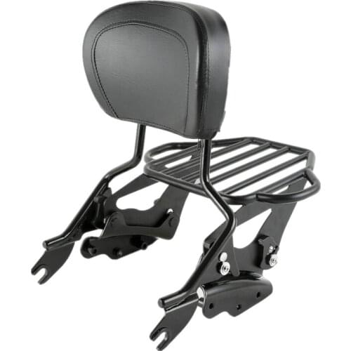 Motorcycle Sissy Bar Passenger Backrest Luggage Rack Docking Hardware For Harley Touring Street Glide Road King CVO 2009-2018