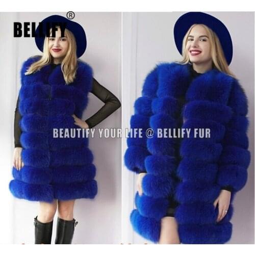 Customized Candy Color beautiful Real fox fur coats , 90CM Long detachable transformer Fur coats great Amazing design Fur coats