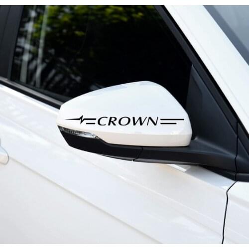 Car Decoration Stickers Door Handle Rear view mirror Stickers Decals for Toyota CROWN 2010-2020 Car-styling