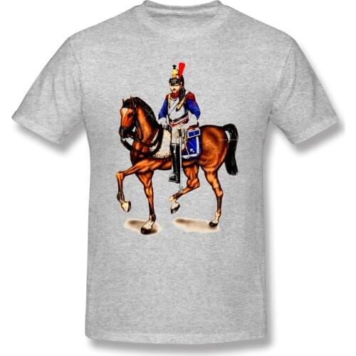 Napoleonic French Cuirassier Funny Geek Mens Basic Short Sleeve T-Shirt R324 Tees Tops European Size