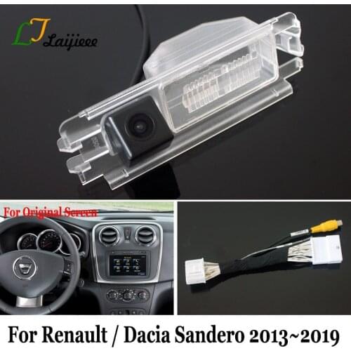 Reverse Camera For Renault Dacia Sandero II 2013~2019 / 24Pin Adapter Cable to Original Factory Screen Car Backup Parking Camera