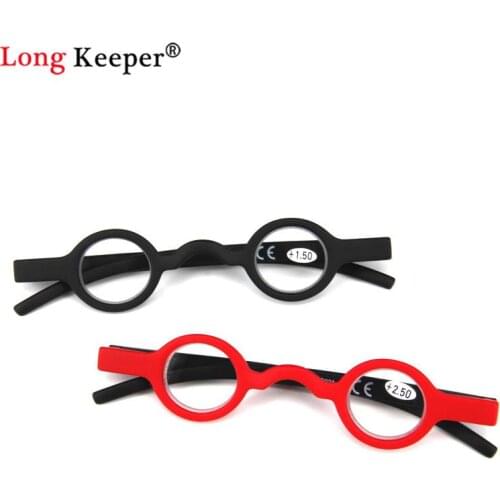 Women Men Small Round Reading Glasses Magnification Eyewear Presbyopic Glasses Black Red optical Glasses +150 +200 +250
