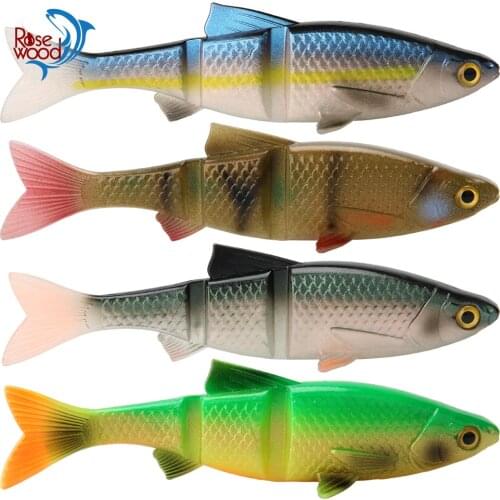 Rosewood 3d Baitfish Swimbait 3-Segmented soft plastic Fishing Lure 4.5g 9g 19g Silicone Freshwater Sinking Inshore Pike Bait