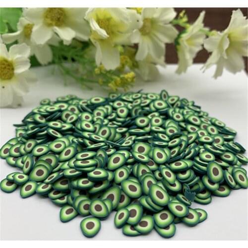 20g 5mm Avocado for Resin DIY Supplies Nails Art Polymer Clear Clay accessories DIY Sequins scrapbook shakes Paper Craft