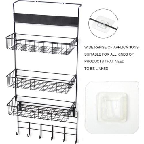 Strong Transparent Hook Sticker Shoe Rack Punch-free Hook Holder Wall Mount Rack Strong Non-Marking Patch Home Storage Sticker