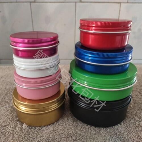 30g 50g 60g 80g 100g 150g Empty Aluminum Jar Cosmetic Lotion Storage Bottle Black Pink Silver White Gold Cream Container 20pcs