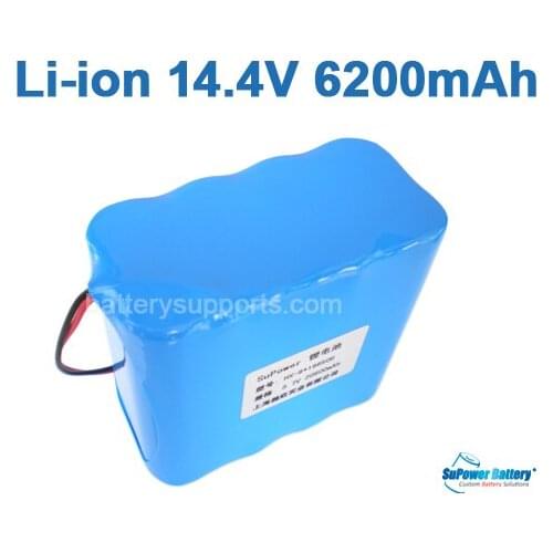 SuPower 14.4V 14.8V 16.8V 6200mAh Lithium Li-ion Rechargeable Battery Pack Max 4A with built-in protection circuit board PCM