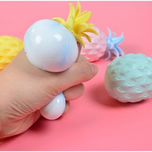 Squeeze Ball Pineapple Shape Design Anti-Stress TPR Simulation Stress Relief Vent Toy Kids / Adults