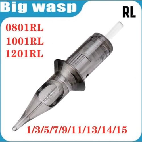 20PCS Tattoo Needles Revolution Cartridge Round Liner for Tattoos Machines #10 (0.30mm Needle) RC1003RL RC1005RLRC1007RL