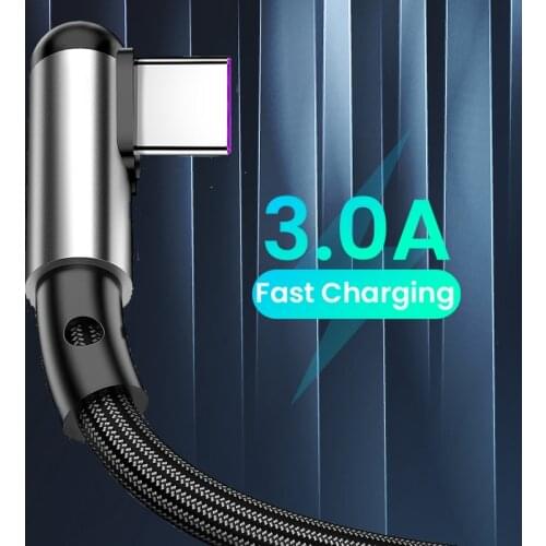 USB Type C 90 Degree Fast Charging Micro USB Cable Type-c data Cord Charger usb-c For Samsung S8 S9 Note 9 8 Xiaomi mi8 mi6