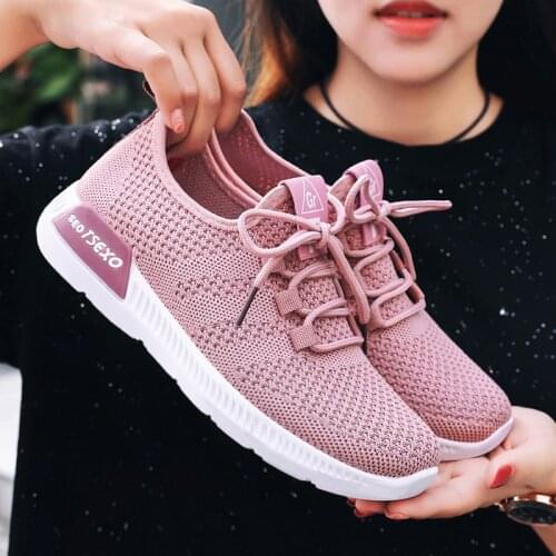 2020 Spring/Autumn Sneakers Women Popular Girls' Shoes Woman Vulcanize Shoes Mesh (Air Mesh) Solid Women Shoes