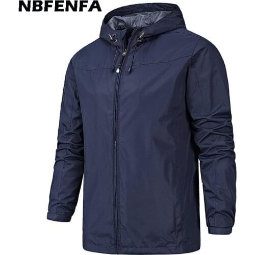 6XL Men Jackets Waterproof Windproof Coats Male Outdoor Outwear Hooded Windbreaker Spring Autumn Jacket Fashion Clothing LX012