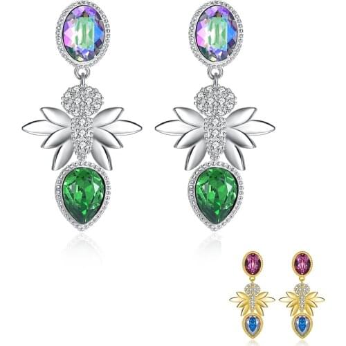 ZEMIOR 925 Sterling Silver Drop Earrings For Girl Austria Crystal Romantic Bee Shape Anniversary Earring Fine Jewelry On Sale