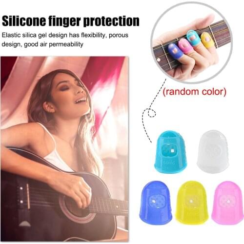 1pc Finger Guards Guitar Fingertip Protectors Fingertip Protector Fingerstall Silicone Guitar Ukulele String Finger Guards