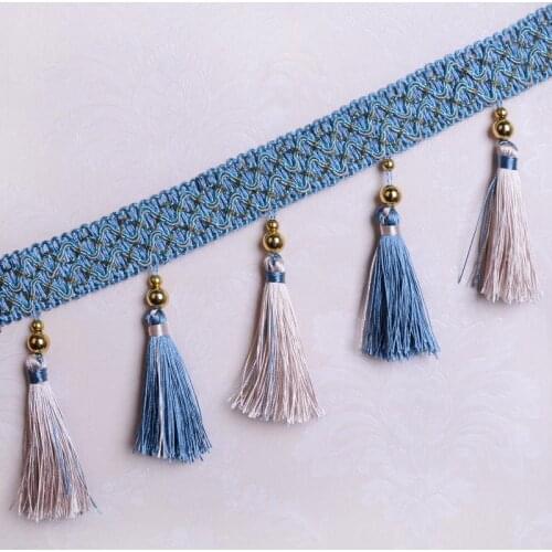 12yards/lot Ball Small Hanging Spike Tassel Fringes Curtain Lace Diy Accessories for Sofa Wedding Curtains Decorative Drapery