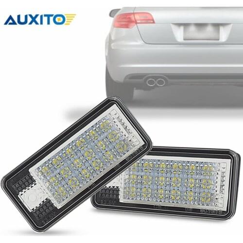 2x Car LED License Plate Light LED Number Plate Lamp Tail Light 18 SMD For Audi A3 A4 B6 B7 A6 C6 S3 S4 RS4 RS6 Plus S6 A8 S8 Q7
