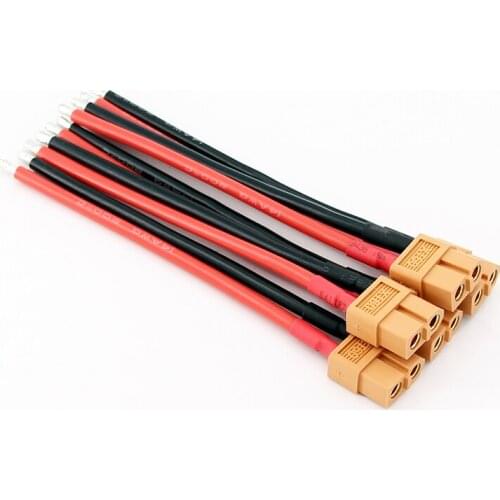 5/20pcs XT60 / XT-60 Female Connectors w/ 10cm 14awg Wire for Turnigy / Zippy