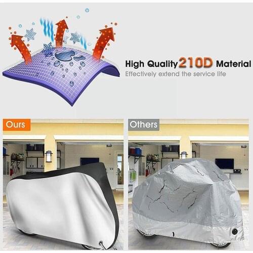 Motorcycle Cover Universal Outdoor UV Protector Scooter Bike Cover M Dustproof Waterproof XL S All 190T Season L Rain J8W8