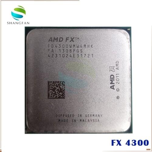 AMD FX-series FX4300 3.8GHz Quad-Core CPU Processor FX 4300 FD4300WMW4MHK 95W Socket AM3