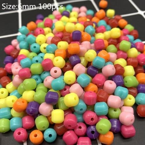 Cylindrical Color Acrylic Beads Earrings Necklace Accessories Beads For Jewelry Making DIY Jewelry Necklace Accessories