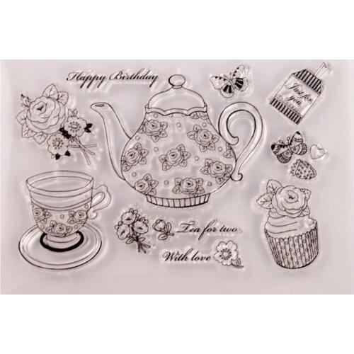 Flower Teapot Butterfly Silicone Clear Seal Stamps DIY Scrapbooking Embossing Photo Album Decorative Paper Card Craft New 2020