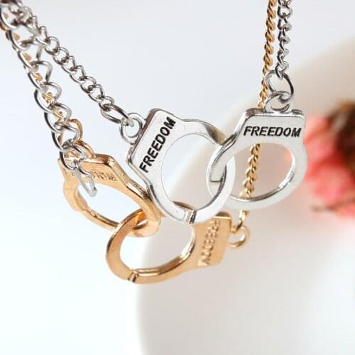 European and American couple jewelry personality alloy handcuff bracelet couple bracelet