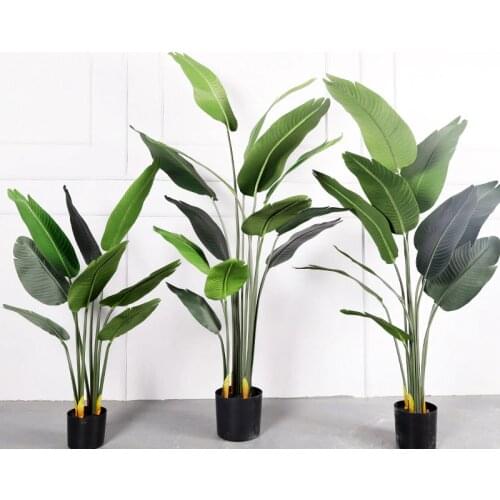 Artificial Banana Tree Large False Green Plant Tropical Turtle Bamboo Potted Wedding Hotel Garden Home Decoration Accessories