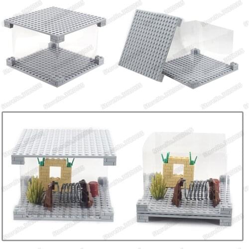 Assembly Display Building Block Exhibitor For Layman Box Moc Military Figures World Storage Box Child Christmas Gift Creator Toy