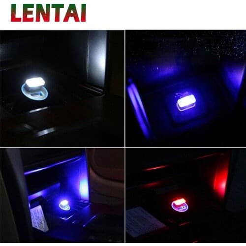 LENTAI 1PC Auto Car LED USB Atmosphere Light Lamp For Peugeot 307 308 207 407 Nissan Juke X-Trail Hyundai I30 Ix35 Accent Creta