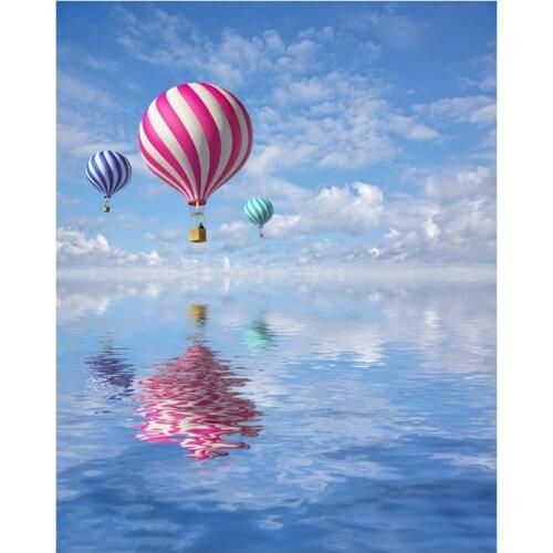 Flying Hot Air Balloon Scenery DIY Digital Painting By Numbers Modern Wall Art Oil Painting Christmas Gift Home Decor Big Size