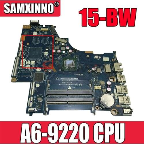 For HP PAVILION 15-BW Laptop Motherboard 924720-601 CTL51/53 LA-E841P DDR4 With AMD A6-9220 CPU MB 100% Tested Fast Ship