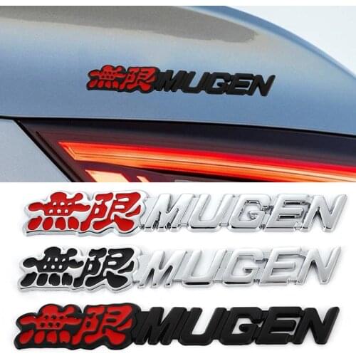 3D Metal Car Sticker Front Hood Grill MUGEN Emblem Grille Badge for Honda Accord Civic Fit City Jazz Hrv Car Styling Accessories