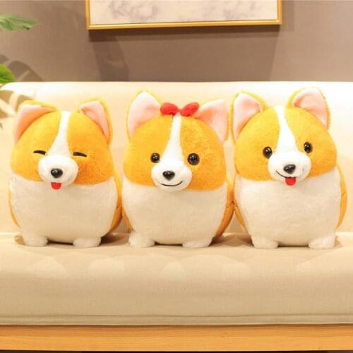 Cute Standing Smile Corgi Dog Stuffed Plush Doll Toy Home Sofa Decor Kids Toy baby girl toys gift for kids birthday
